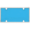 Cruiser Accessories Tuf Combo Novelty Plate Frame/Shield, Chrome/Blue - 62034