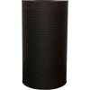 Witt Industries 12 Gal. Steel Half Round Waste Receptacle with Liner, Black - CLHR12-BK