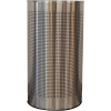 Witt Industries 12 Gal. Steel Half Round Waste Receptacle with Liner, Stainless Steel - CLHR12-SS