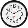 Chicago Lighthouse 14.5" Round SelfSet Wall Clock, Plastic Case, Black