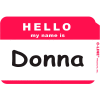 C-Line Products Pressure Sensitive Badges, HELLO my name is, Red, 3-1/2" x 2-1/4" 100/BX, 10 BX/Set