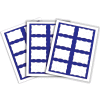C-Line® Laser/Inkjet Name Badge, 3-3/8" x 2-1/3", Blue Border, 200/Box