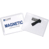 C-Line® Magnetic Style Name Badge, 4" x 3", Clear, 20/Box