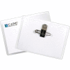 C-Line® Clip Pin Badge Holder, Top-Loading, 4" x 3", Clear, 50/Box