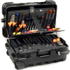 CH Ellis Chicago Case MMSLCART, Military-Wheeled Tool Case, 22-1/2"L x 13-1/2"W x 11"H, Black