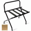 High Back Antique Inca Gold Luggage Rack with Black Straps, 6 Pack - Pkg Qty 6