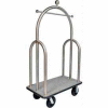 CSL HD Trident Bellman Cart Stainless, Gray Carpet, Black Bumper, 8" Black Pneu