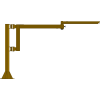 Contrx Medium-Duty Free-Standing Articulating Jib Crane, 250 Lb. Cap, 12' Span, 12' UnderBeam Height