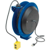 Coxreels PC24-0012-A Power Cord Spring Rewind Reel: Single Industrial Receptacle, 100' Cord, 12 AWG