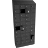 Tennsco 40 Door Cell Phone Locker CP10-091572-D-BLK - 4 Wide w/Hasp - 36"W x 15"D x 82-3/4"H Black