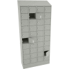 Tennsco 40 Door Cell Phone Locker CP10-091572-D-LGY - 4 Wide w/Hasp 36"W x 15"D x 72" Light Gray