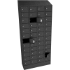 Tennsco 48 Door Welded Cell Phone Locker W/Hasp, 36"Wx15"Dx82-3/4"H, Black, Assembled