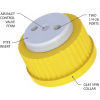 CP Lab Safety 2-Port Cap with Air Inlet Valve and Plugs, For Glass Bottles with GL45 Closure, Yellow