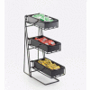 Cal-Mil 1235-13-96 3 Tier Flatware Display With Midnight Bamboo Bins 5-1/4"W x 14"D x 18"H Black