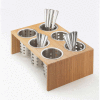 Cal-Mil 1425-6-60 Bamboo 6 Cylinder Display 16"W x 11"D x 6"H