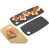 Cal-Mil 1531-612-13 Rounded Edge Rectangle Flat Bread Board 12"W x 6"D x 1/4"H Black - Pkg Qty 3