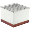 Cal-Mil 3011-55 Luxe Chafer Alternative 12" x 12" White and Stainless Steel