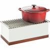 Cal-Mil 3012-55 Luxe Chafer Alternative 12" x 22" White and Stainless Steel