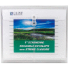 C-Line Products Biodegradable Reusable Poly Envelope w/String Closure, Side Load, Clear, 25/Set