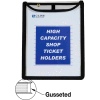 C-Line Products Shop Ticket Holder, Gusseted, Stitched, Both Sides Clear, 9 x 12 x 1, 15/BX