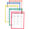 C-Line Products Reusable Dry Erase Pockets, Assorted Primary Colors, 9 x 12, 10/PK