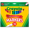 Crayola® Classic Markers, Conical Tip, Assorted, 12/Set