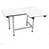 CSI Bathware 28" x 21" L-Shape Slatted Folding Shower Bath Seat, Left Handed - SEA-SD2821-LH-PH