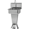 Sani-Lav® 501L-0.5 Floor Mount Sink With Double Foot Pedal Valve, Low Flow 0.5 GPM