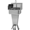 Sani-Lav® 503L Floor Mount Sink With Double Foot Pedal Valve And Side Splash Guards