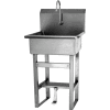 Sani-Lav® 5241-0.5 Floor Mount Sink With Single Foot Pedal Valve, Low-Flow 0.5 GPM