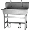 Sani-Lav® 54FSL 2-Person Floor Mount Wash-Station W/Double Foot Pedal Valves