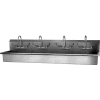 Sani-Lav® 58WFL-0.5 4-Person Wall Mount Wash Station With Faucets, Low-Flow 0.5 GPM