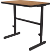 Correll Adjustable Standing Height Workstation - 36"L x 24"W x 34" to 42" - Medium Oak