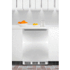 Summit CT66JBISSHH Built In Undercounter Refrigerator-Freezer 5.1 Cu. Ft. White/Stainless Steel
