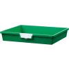 Certwood Extra Wide Single Depth Storage Tote Tray CE1956PG - 16-3/4"L x 18-1/2"W x 3"H Green - Pkg Qty 10