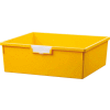 Certwood Extra Wide Double Depth Storage Tote Tray CE1958PY - 16-3/4"L x 18-1/2"W x 6"H Yellow - Pkg Qty 5