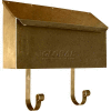 Provincial Series Horizontal Wall Mount Mailbox in Hammered Antique Brass
