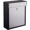 Winfield Series Woodlake Wall Mount Locking Mailbox WF-P010 Black/Stainless Steel