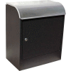 Winfield Series Selma Wall Mount Locking Mail & Parcel Box WF-PB018 Black/Stainless Steel