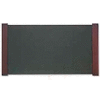 Desk Pad With Wood End Panels, Mahogany Finish, 21 X 38