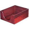 Genuine Oak Desk Tray, Letter Size, Double Deep, 5"H, Mahogany Finish