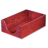 Genuine Oak Desk Tray, Legal Size, Double Deep, Mahogany Finish