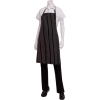 Chef Works® Bib Chalk Striped Chef Aprons, Black W/Chalk Stripe - CSBABCS0