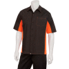 Chef Works® Universal Contrast Shirt, Black/Orange Mesh, XL - CSMCBLOXL