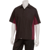 Chef Works® Universal Contrast Shirt, Black/Merlot Mesh, XL - CSMCBMEXL