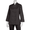 Chef Works® Marbella Women's Chef Coat, Black, S - CWLJBLKS