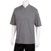 Chef Works® Valais V-series Chef Coat, Dark Gray W/Black Contrast, M - VSSSGBCM