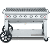 Crown Verity Rental Mobile Grill 48" LP - Double Inlet - RCB-48