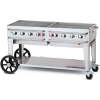 Crown Verity Rental Mobile Grill 60" LP - Double Inlet - RCB-60