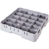 Cambro 20C258151 - Camrack Cup Rack, Full, 19-3/4x19-3/4x4, 20 Comp, 4-3/8x3-1/2, 2-5/8 Ht., Gray - Pkg Qty 6